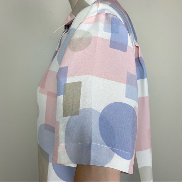 Vintage Geometric Print Blouse - Picture 5 of 9